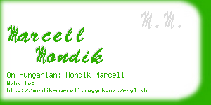 marcell mondik business card